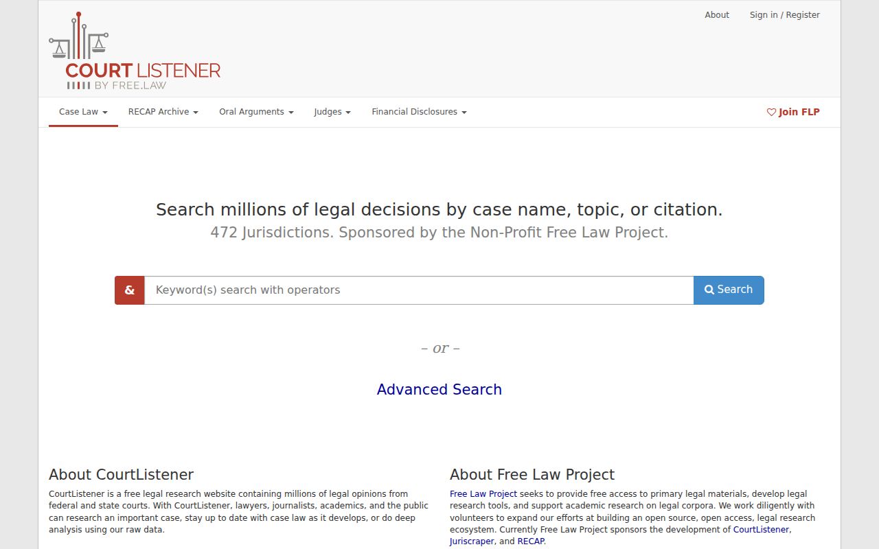 Granville County case search federal CourtListener distinction