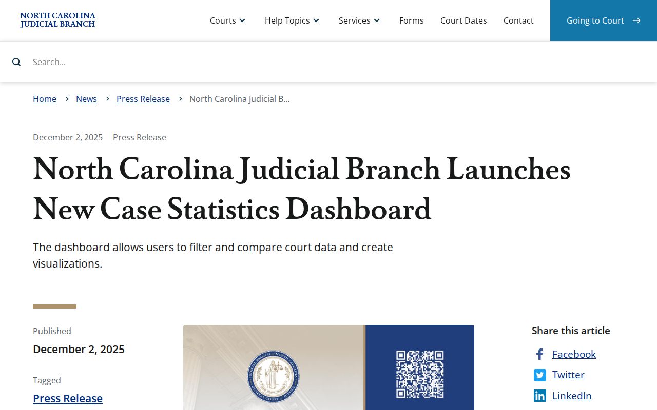 Granville County civil court dockets Judicial Branch case statistics dashboard source