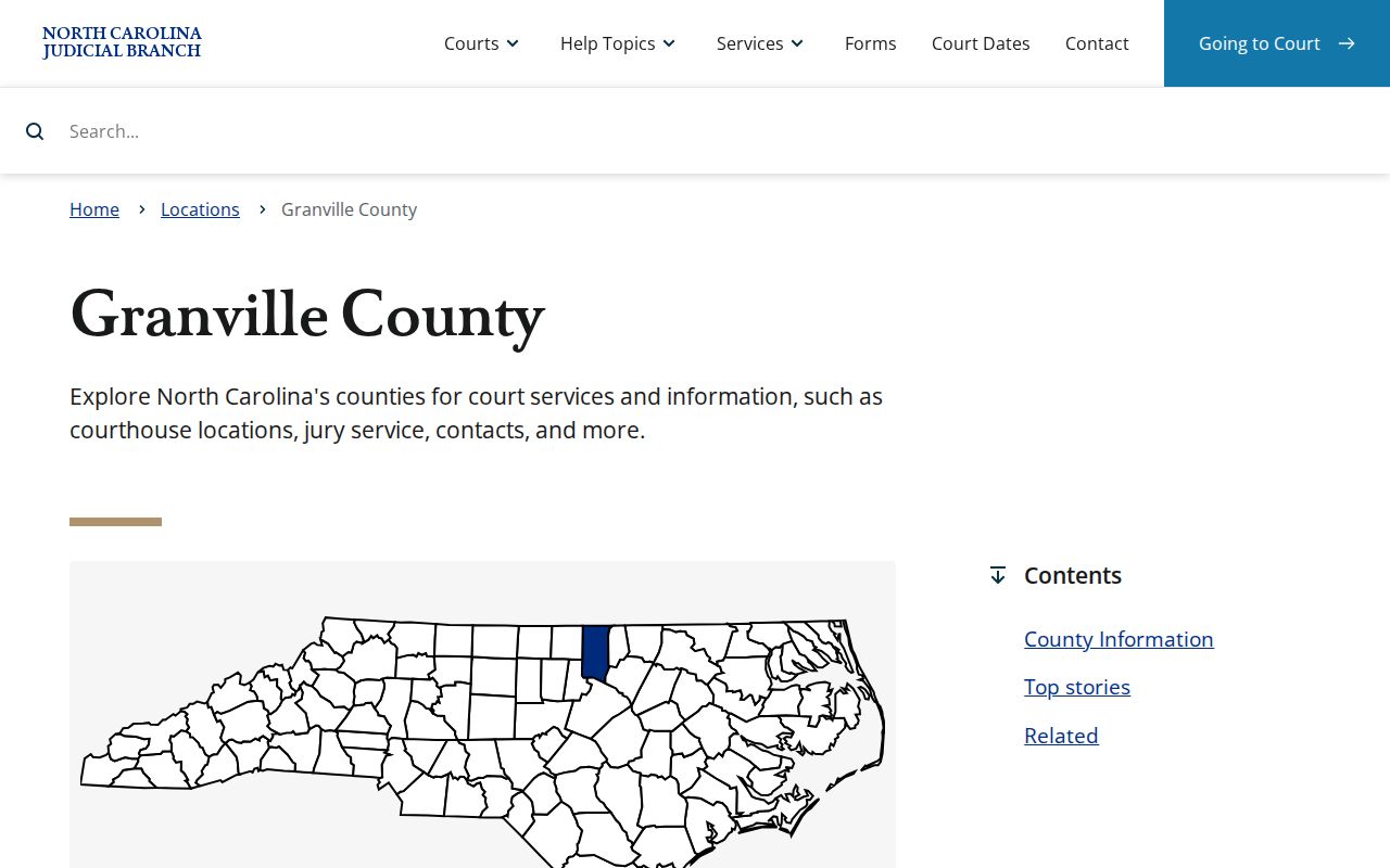 Granville County court docket Judicial Branch location page